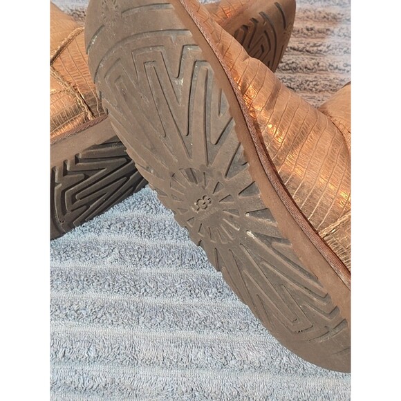 UGG CLASSIC MINI LIZARD WOMEN ANKLE BOOTS BRONZE US 8 - Picture 12 of 12